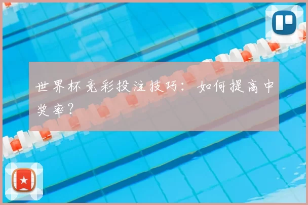 世界杯竞彩投注技巧：如何提高中奖率？