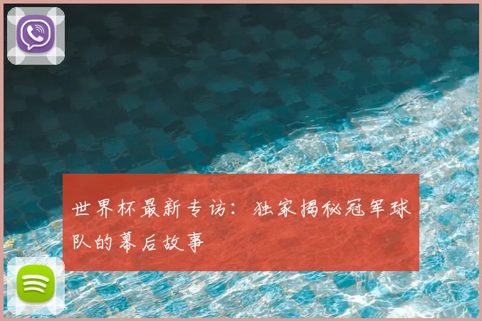 世界杯最新专访:独家揭秘冠军球队的幕后故事