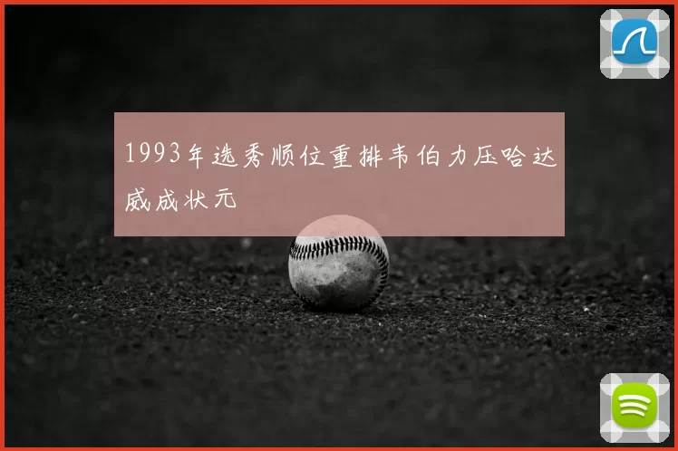 1993年选秀顺位重排韦伯力压哈达威成状元